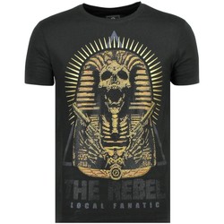 Kleidung Herren T-Shirts Local Fanatic Rebel Pharaoh Rhinestones S Z Schwarz