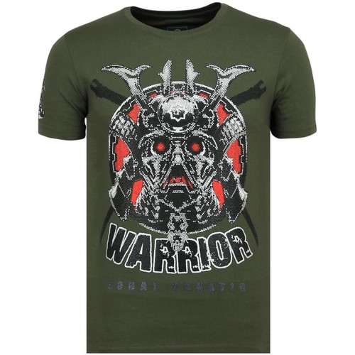 Kleidung Herren T-Shirts Local Fanatic Savage Samurai Rhinestones G Grün