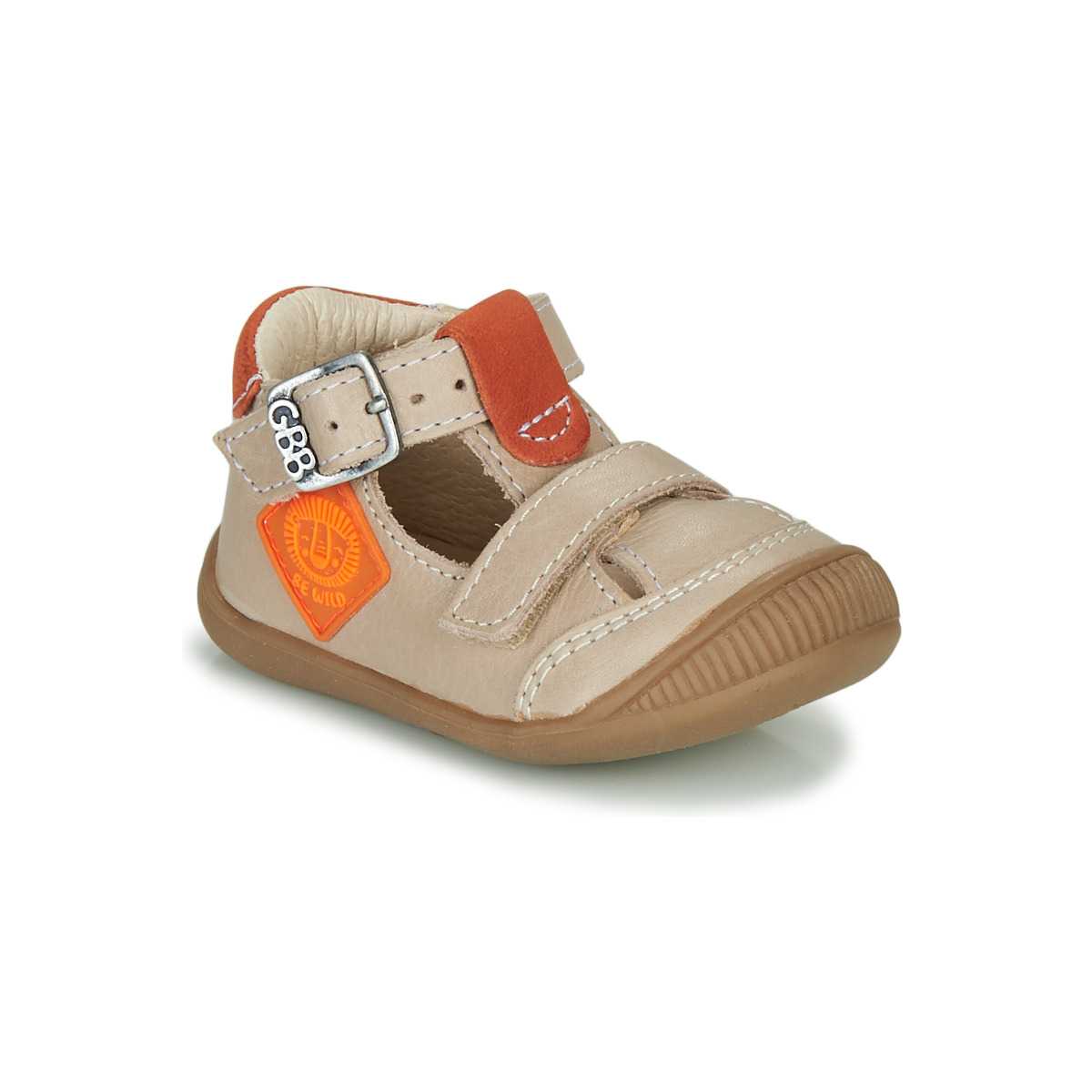 Schuhe Jungen Sandalen / Sandaletten GBB BOLINA Beige / Orange
