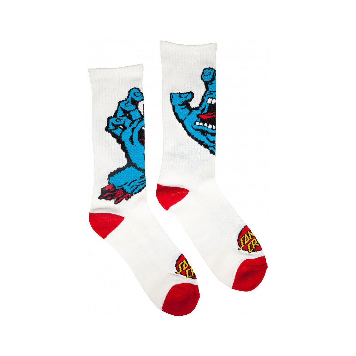 Unterwäsche Herren Socken & Strümpfe Santa Cruz Screaming hand sock Weiss