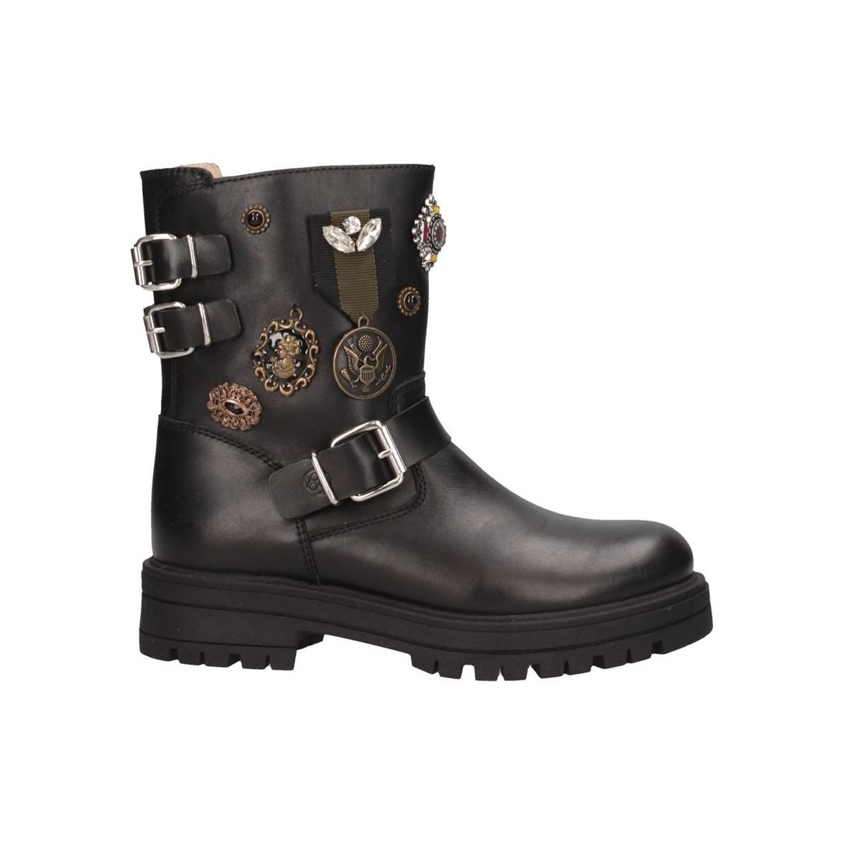 Schuhe Mädchen Low Boots Florens F656189V NERO Stiefeletten Kind schwarz Schwarz