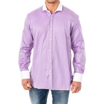 Kleidung Herren Langärmelige Hemden La Martina KMCJ02-F0113 Violett