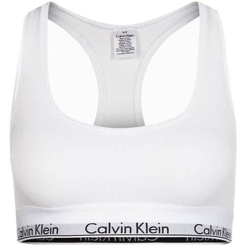 Kleidung Damen Sport BHs Calvin Klein Jeans  Weiss