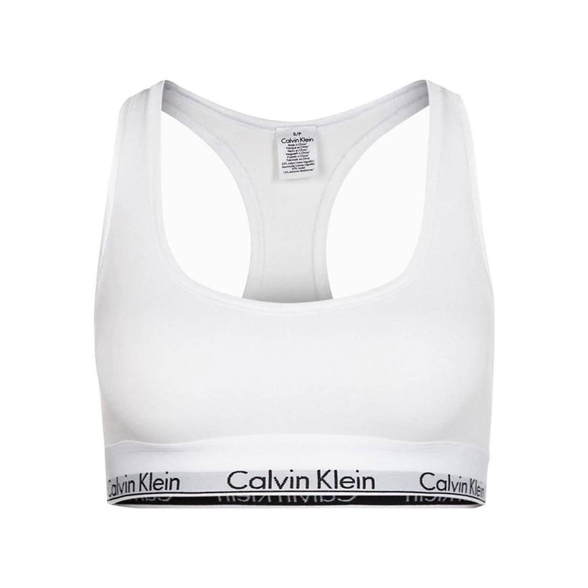 Kleidung Damen Sport BHs Calvin Klein Jeans  Weiss