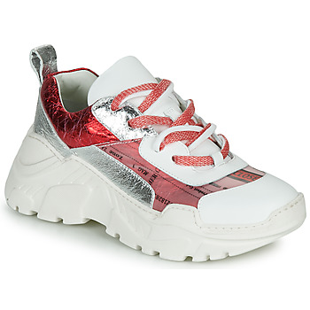Schuhe Damen Sneaker Low Fru.it CARETTE Weiss / Rot / Silbern
