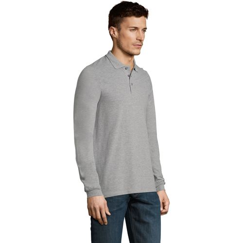 Sols WINTER 2 CASUAL MEN-POLO HOMBRE MANGA LARGA-100% algodón Grau