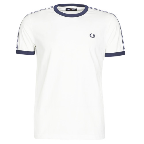Kleidung Herren T-Shirts Fred Perry TAPED RINGER T-SHIRT Weiss