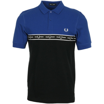 Fred Perry  T-Shirts & Poloshirts Taped Chest Polo Shirt Bright Regal
