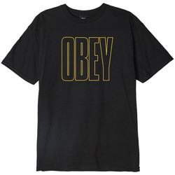 Kleidung Herren T-Shirts & Poloshirts Obey worldwide line Schwarz