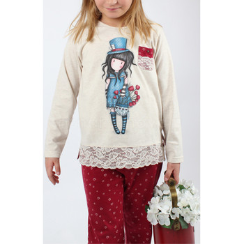 Kleidung Mädchen Pyjamas/ Nachthemden Admas Schlafanzug mit langen Ärmeln The Hatter elfenbeinfarben Weiss