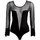 Unterwäsche Damen Bodys Luna Design-Bodysuit mit langen Ärmeln Grace schwarz  Splendida Schwarz