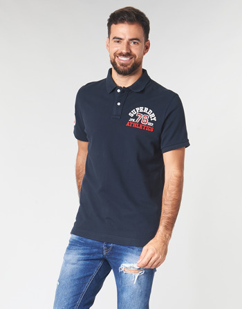 Kleidung Herren T-Shirts Superdry CLASSIC SUPERSTATE S/S POLO Blau