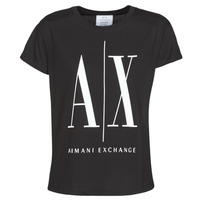 Kleidung Damen T-Shirts Armani Exchange HELIEK Schwarz