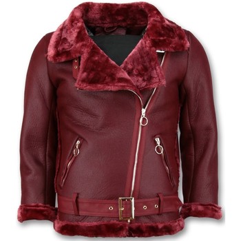 Kleidung Damen Lederjacken / Kunstlederjacken Z Design Shearling Jacket Da Lammy Coat Bordeaux
