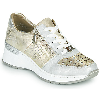 Schuhe Damen Sneaker Low Rieker LEA Gold / Silbern