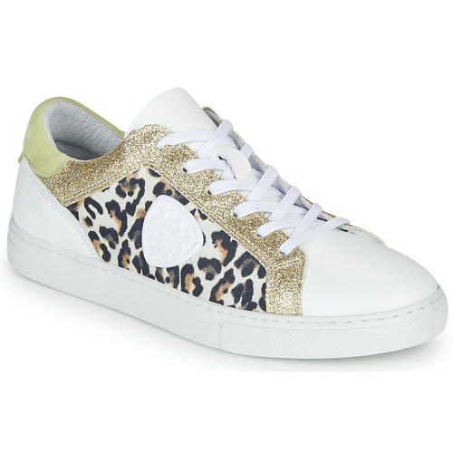 Schuhe Damen Sneaker Low Philippe Morvan FURRY Weiss / Leopard / Glitterfarbe