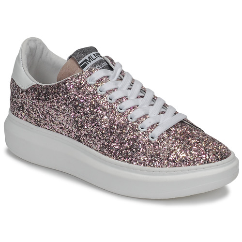 Schuhe Damen Sneaker Low Meline GEYSI Glitterfarbe / Rosa
