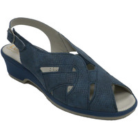 Schuhe Damen Sandalen / Sandaletten Made In Spain 1940 Frauensandalengummi sehr bequemer Rist L Blau