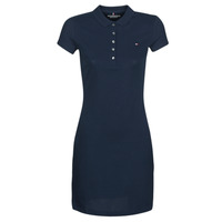 Kleidung Damen Kurze Kleider Tommy Hilfiger HERITAGE SLIM POLO DRS Marine