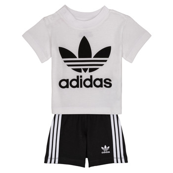 Kleidung Kinder Kleider & Outfits adidas Originals CAROLINE Weiss / Schwarz