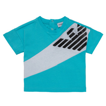 Kleidung Jungen T-Shirts Emporio Armani Alois Blau / Weiss