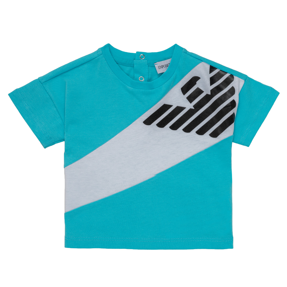 Kleidung Jungen T-Shirts Emporio Armani Alois Blau / Weiss