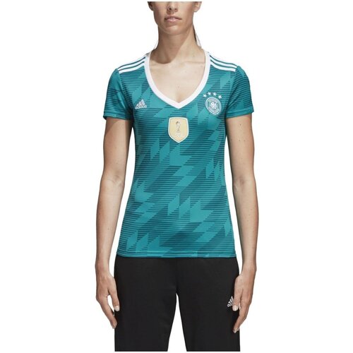 Kleidung Damen T-Shirts adidas Originals Sport DFB Deutschland Auswärtstrikot BR3149 Grün