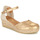 Schuhe Damen Leinen-Pantoletten mit gefloch Betty London INONO Gold