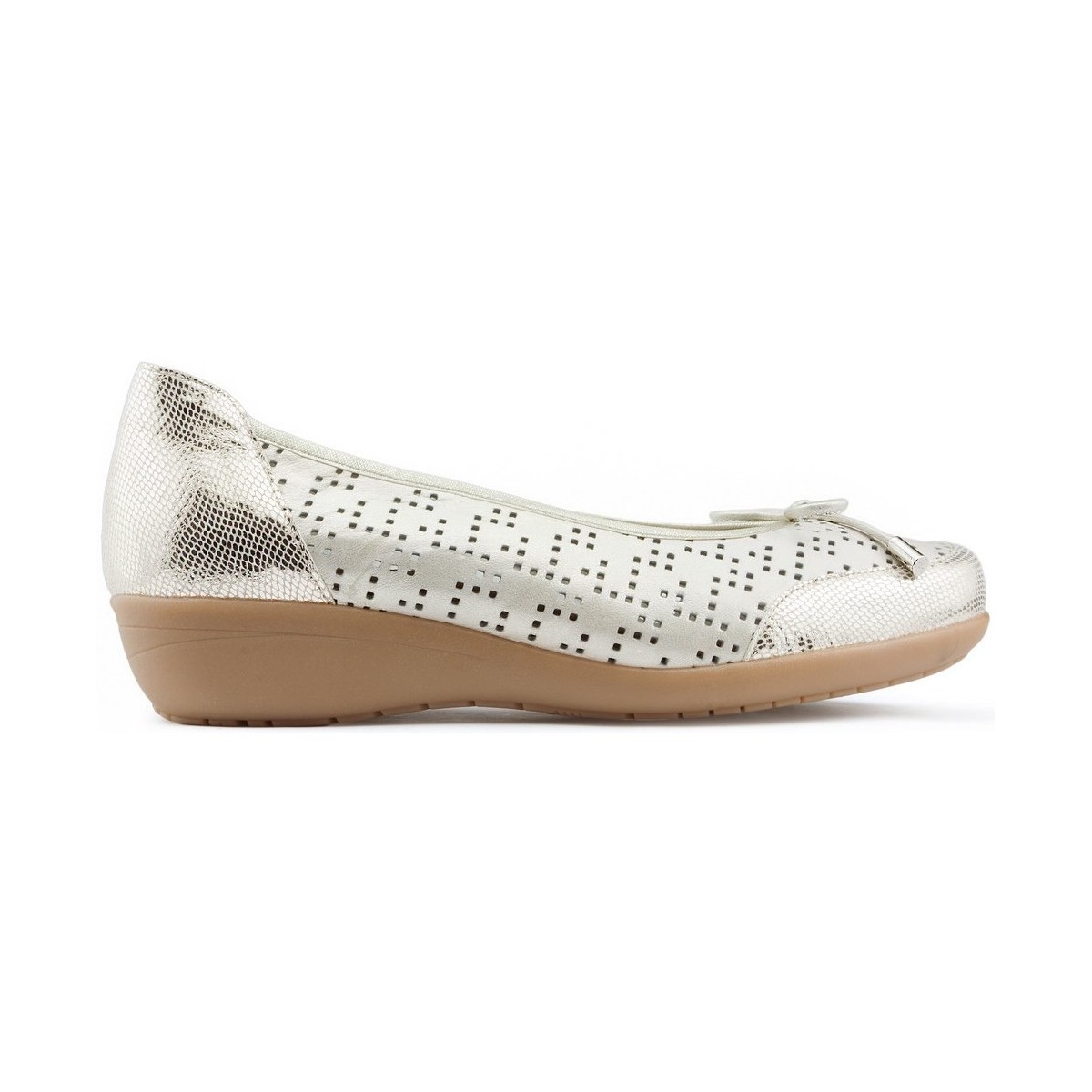 Schuhe Damen Ballerinas Drucker Calzapedic Dancer herausnehmbare Innensohle Gold