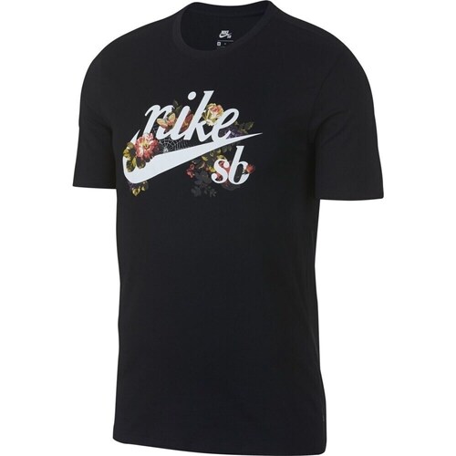 Kleidung Herren T-Shirts Nike SB Floral Schwarz