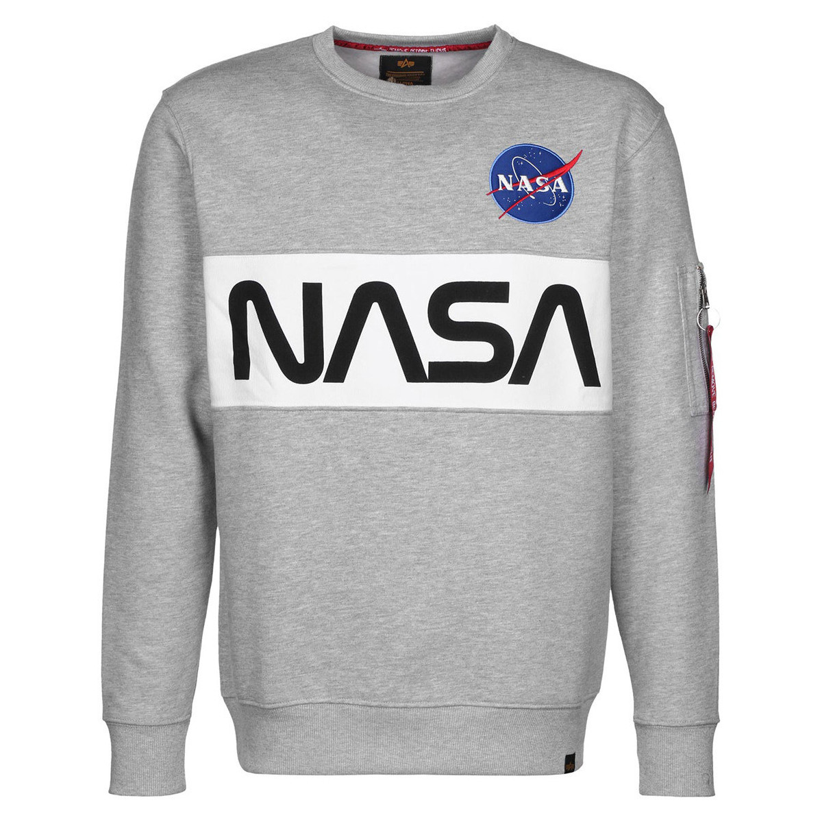 Kleidung Herren Sweatshirts Alpha NASA Inlay Sweater Grau