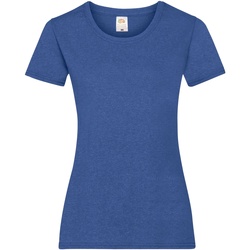 Kleidung Damen T-Shirts Fruit Of The Loom 61372 Blau