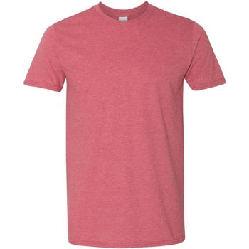 Kleidung Herren T-Shirts Gildan Soft-Style Kardinalrot meliert