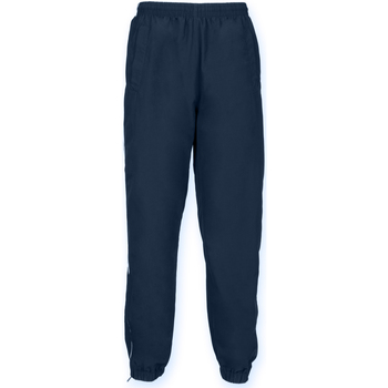 Kleidung Herren Jogginghosen Tombo Teamsport TL470 Marineblau/Seitenstreifen weiß