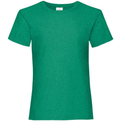 Kleidung Mädchen T-Shirts Fruit Of The Loom 61005 Grün