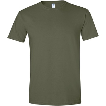 Kleidung Herren T-Shirts Gildan Soft-Style Militärgrün