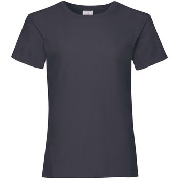 Kleidung Mädchen T-Shirts Fruit Of The Loom Valueweight Blau