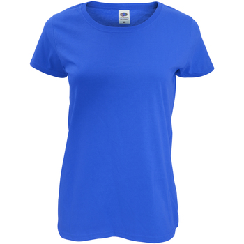 Kleidung Damen T-Shirts Fruit Of The Loom 61420 Blau