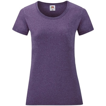 Kleidung Damen T-Shirts Fruit Of The Loom 61372 Violett