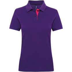 Kleidung Damen Polohemden Asquith & Fox Contrast Violett
