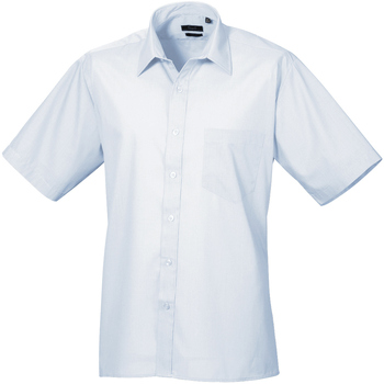 Kleidung Herren Kurzärmelige Hemden Premier PR202 Hellblau