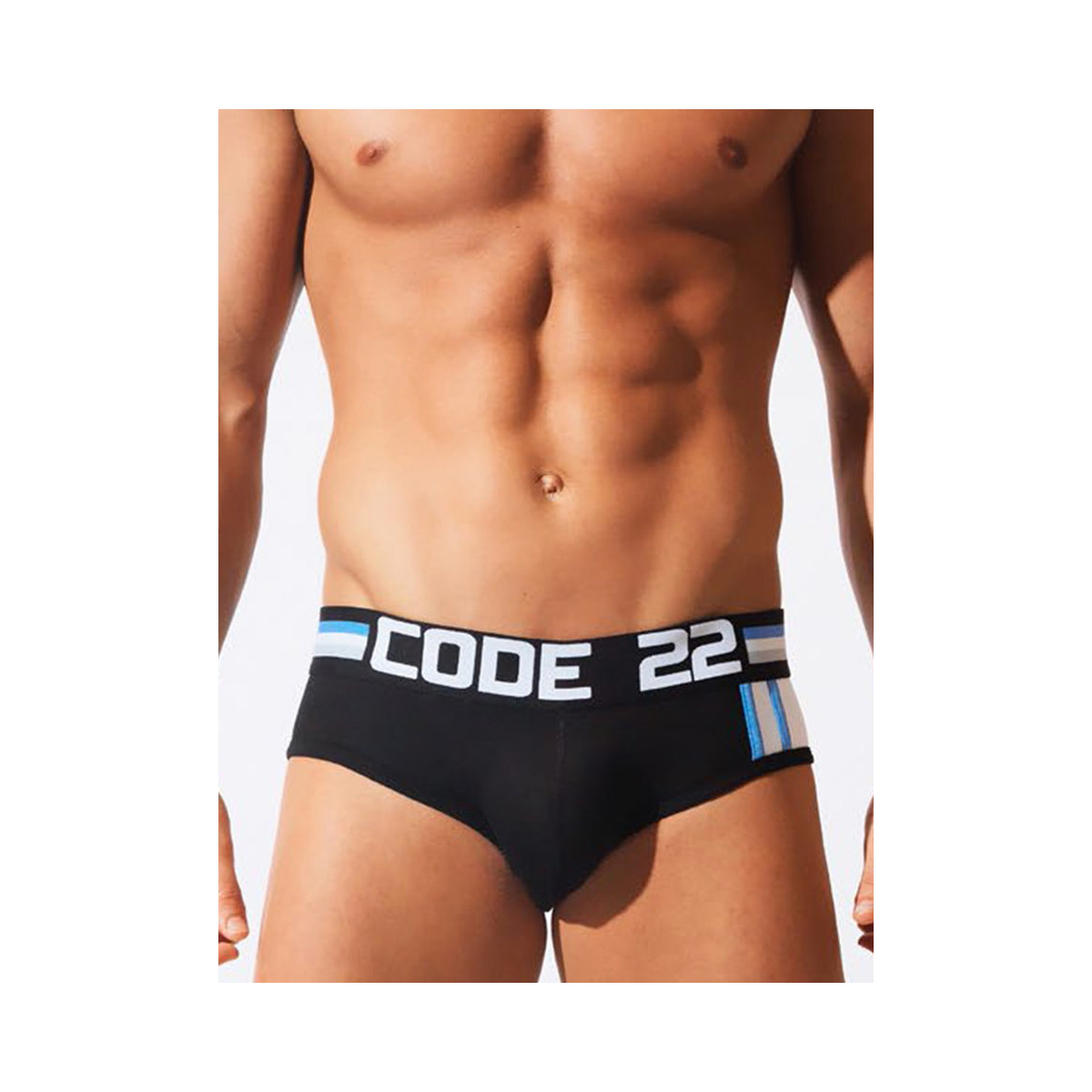 Unterwäsche Herren Slips Code 22 Slips Asymmetric sport Code22 Schwarz