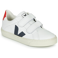 Schuhe Kinder Sneaker Low Veja SMALL-ESPLAR-VELCRO Weiss / Blau / Rot