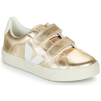 Schuhe Mädchen Sneaker Low Veja SMALL-ESPLAR-VELCRO Gold / Weiss