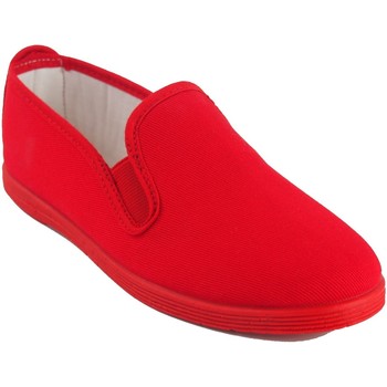 Schuhe Damen Multisportschuhe Bienve Leinwand Dame  102 rot Rot
