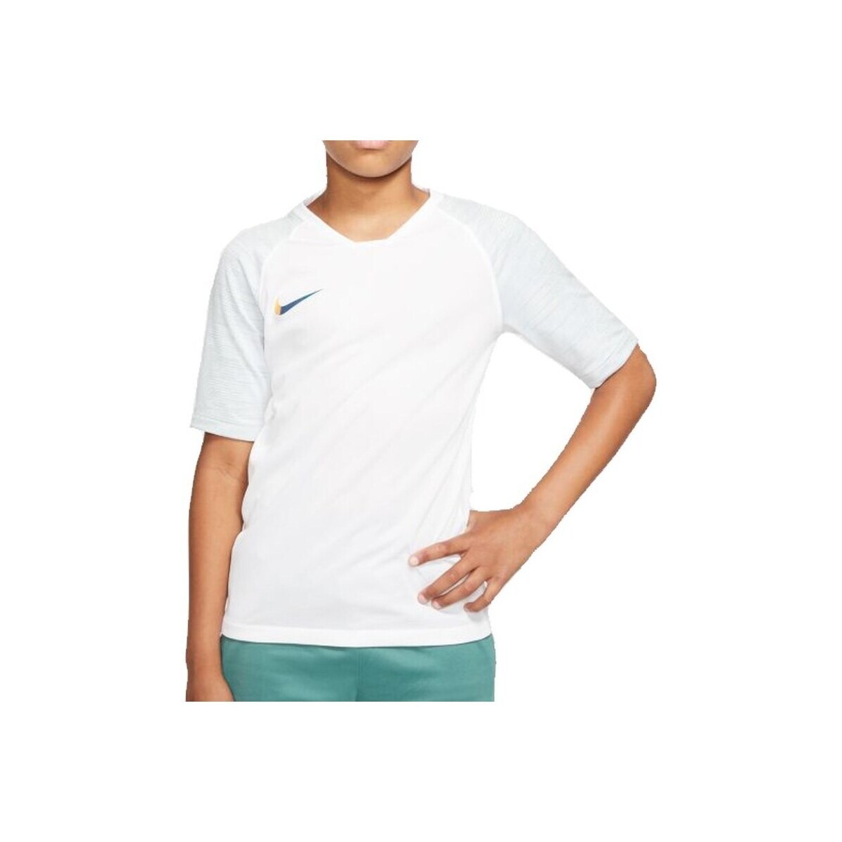 Kleidung Jungen T-Shirts Nike JR Breathe Strike Top Weiss