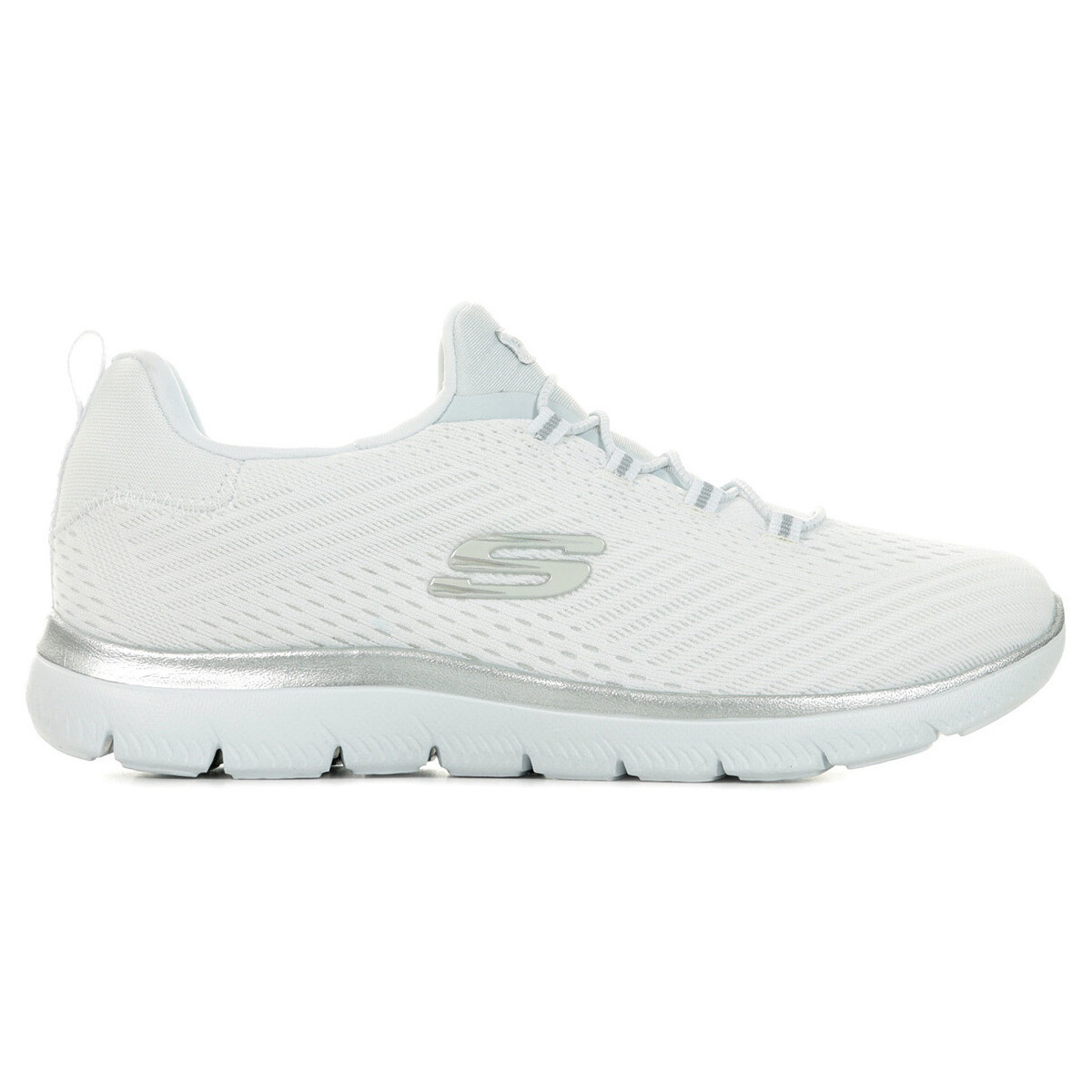 Schuhe Damen Sneaker Skechers Summits Fast Attraction Weiss
