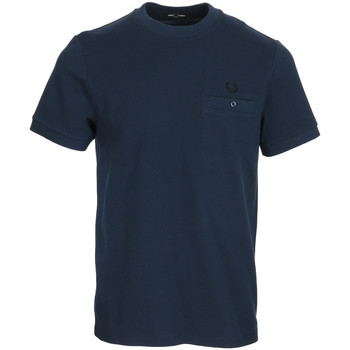 Kleidung Herren T-Shirts Fred Perry Pocket Detail Pique Shirt Blau