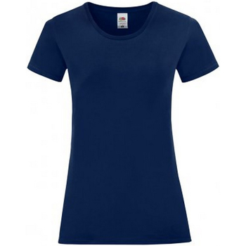 Kleidung Damen T-Shirts Fruit Of The Loom 61432 Blau