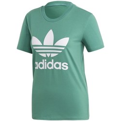 Kleidung Damen T-Shirts adidas Originals Trefoil Tee Grün